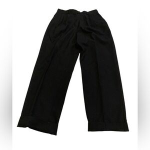 Vintage Northern Traditions Black Pleated Rayon/Poly Trousers - Size 9